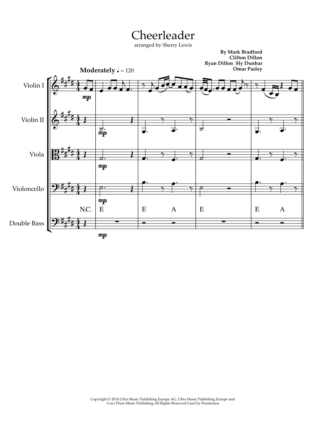 Cheerleader (arr. Sherry Lewis)