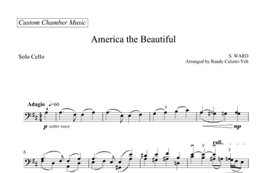 America The Beautiful (solo cello) (arr. Randy Calistri-Yeh)