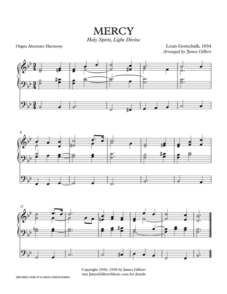 MERCY (Holy Spirit Light Divine) (arr. James Gilbert Music)