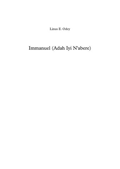 Immanuel( Adah Iyi n'abere)