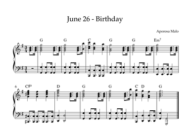June 26 - Birthday