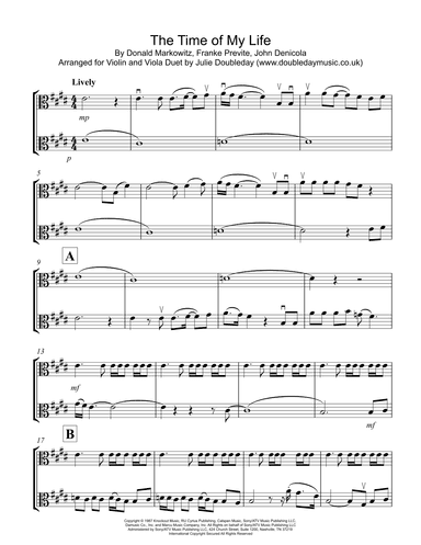 (i've Had) The Time Of My Life (arr. Julie Doubleday)