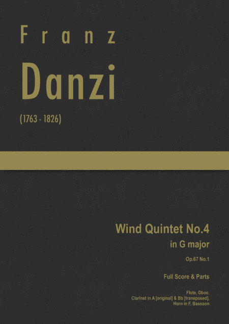 Danzi - Wind Quintet No.4 in G major, Op.67 No.1 (arr. J.G. Cucó Barber)