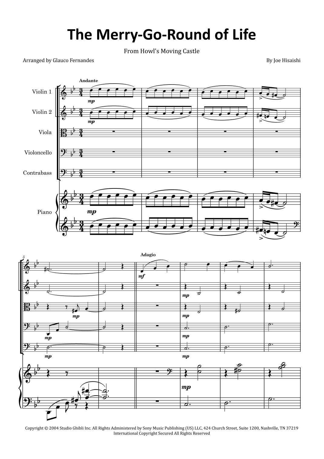 Merry-go-round Of Life (arr. Glauco Fernandes)
