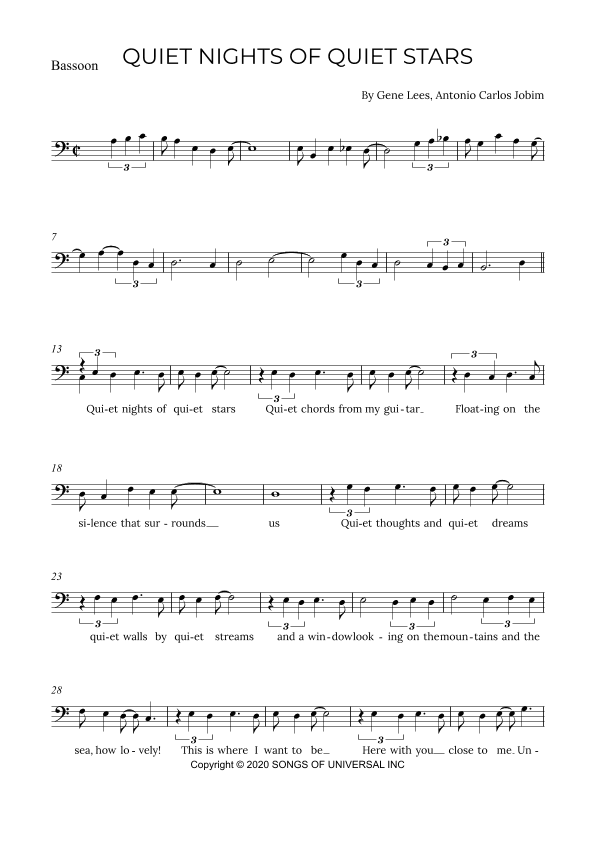 Quiet Nights Of Quiet Stars (arr. Alex Nunes Rodrigues)