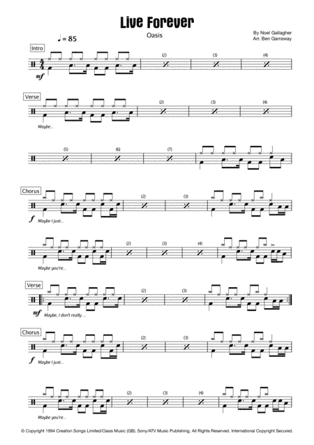 Live Forever (arr. Ben Garraway)