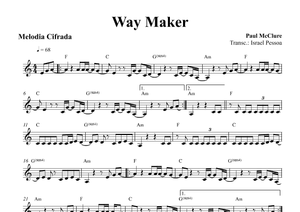 Way Maker (arr. Israel Pessoa)