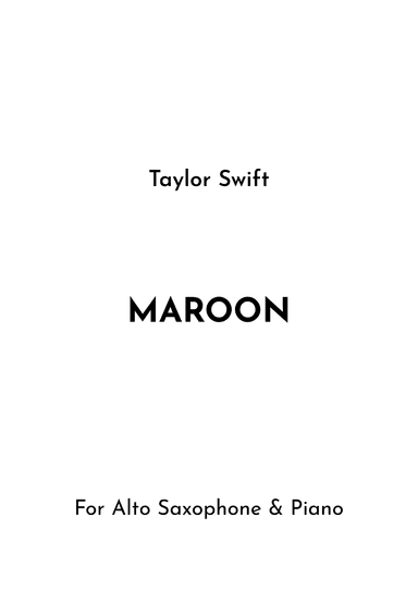 Maroon (arr. Jireh J.)