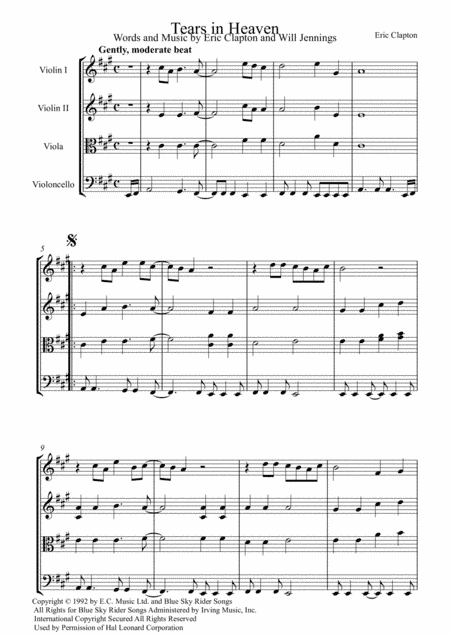 Tears In Heaven (arr. G Streeks)