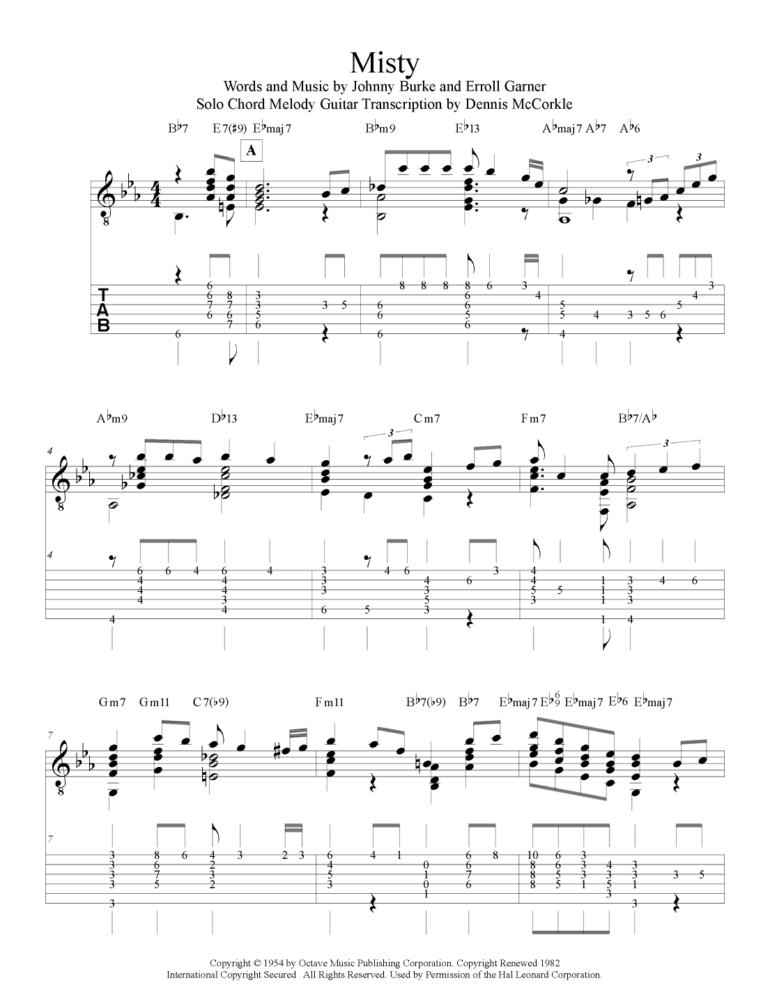 Misty (arr. Dennis McCorkle)