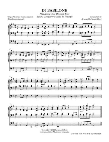 IN BABILONE (Hail Thou Once Despised Jesus) (arr. James Gilbert Music)