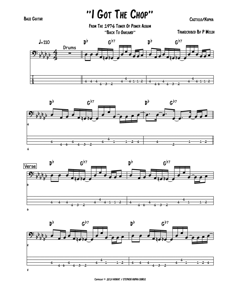 I Got The Chop (arr. Paul welsh)