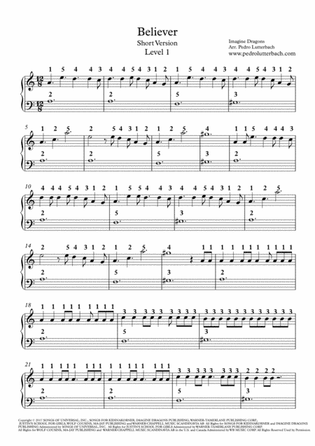 Believer (arr. Pedro Lutterbach)
