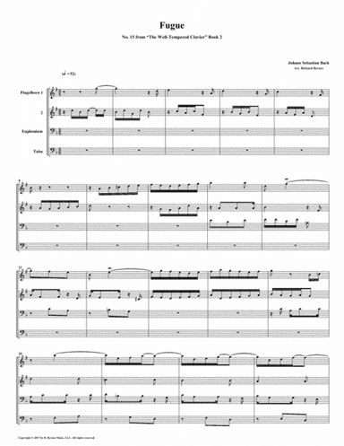 Fugue 15 from Well-Tempered Clavier, Book 2 (Conical Brass Quartet) (arr. Richard Byrnes)