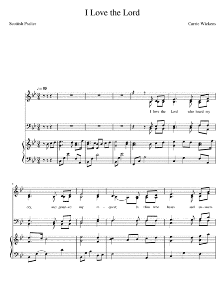 I Love the Lord SATB easy