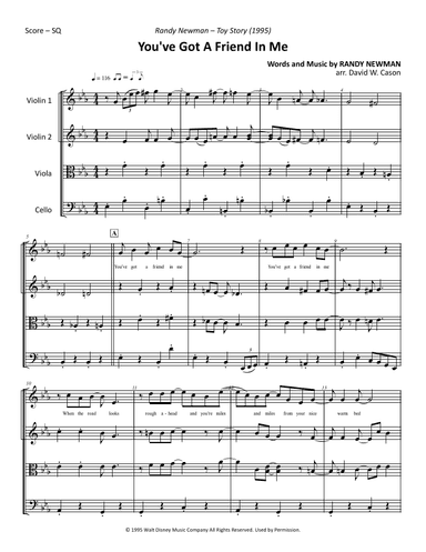 You've Got A Friend In Me (arr. David W. Cason)