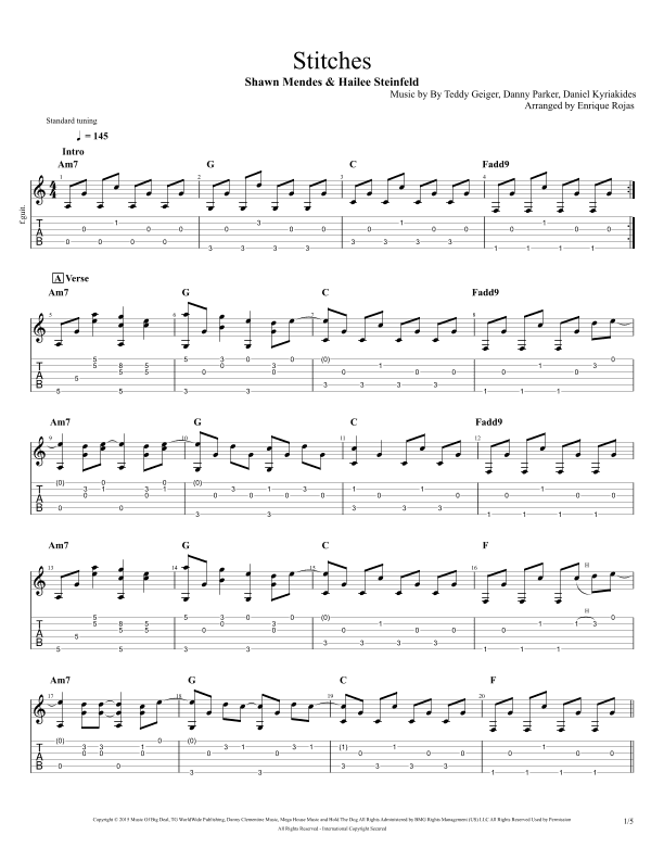 Stitches (arr. Enrique Rojas)