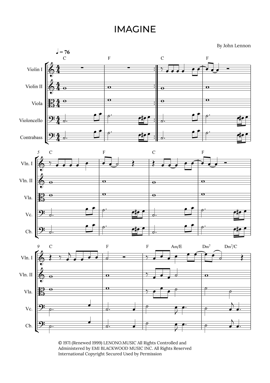 Imagine (arr. Alex Nunes Rodrigues)