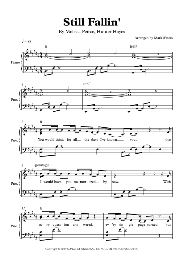 Still Fallin' (arr. Mark Waters)