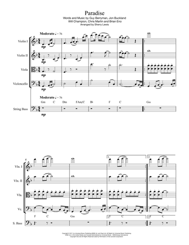 Paradise (arr. Sherry Lewis)