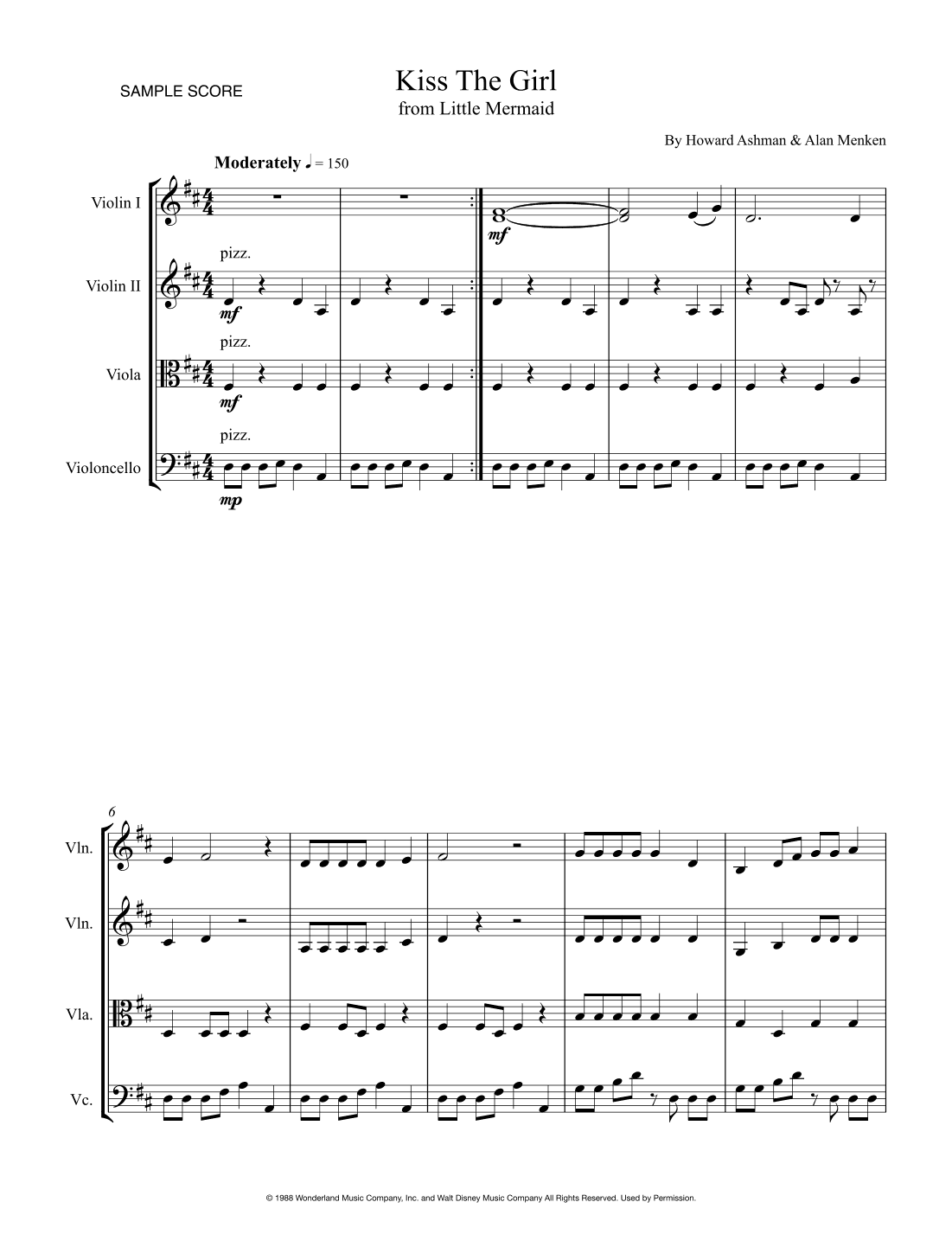 Kiss The Girl (arr. Sherry Lewis)