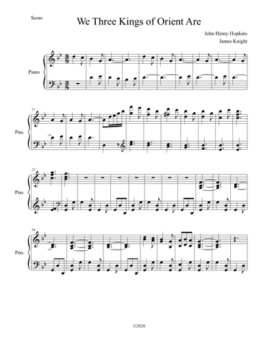 We Three Kings (arr. James Knight)