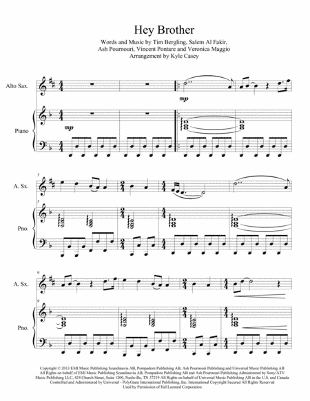 Hey Brother (arr. Kyle Casey)
