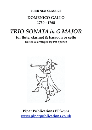 GALLO: TRIO SONATA No. 1 in G Major for flute, clarinet & bassoon or cello (arr. Pat Spence)
