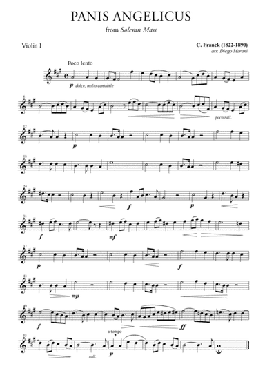 Panis Angelicus for String Quartet (arr. Diego Marani)