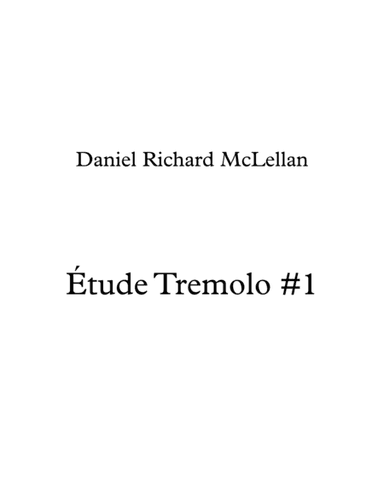 Étude Tremolo #1