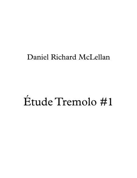 Étude Tremolo #1