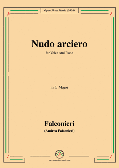 Falconieri-Nudo arciero,in G Major,for Voice and Piano (arr. MSM)