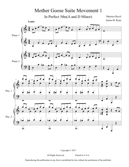 "Pavane" from Mother Goose Suite (arr. Justin M. Ryan)
