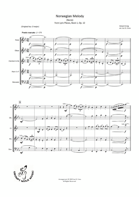 Norwegian Melody (arr. Ian D. Crew)