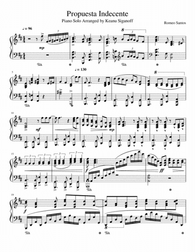 Propuesta Indecente (arr. Keanu Siganoff)