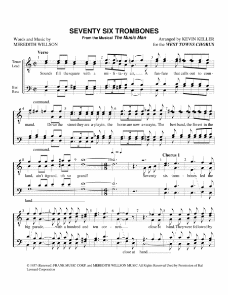 Seventy Six Trombones (arr. Kevin Keller)