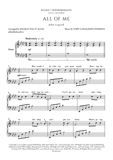 All Of Me (arr. Danilo "Daca" Alves)