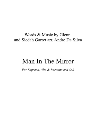 Man In The Mirror (arr. André Da Silva)