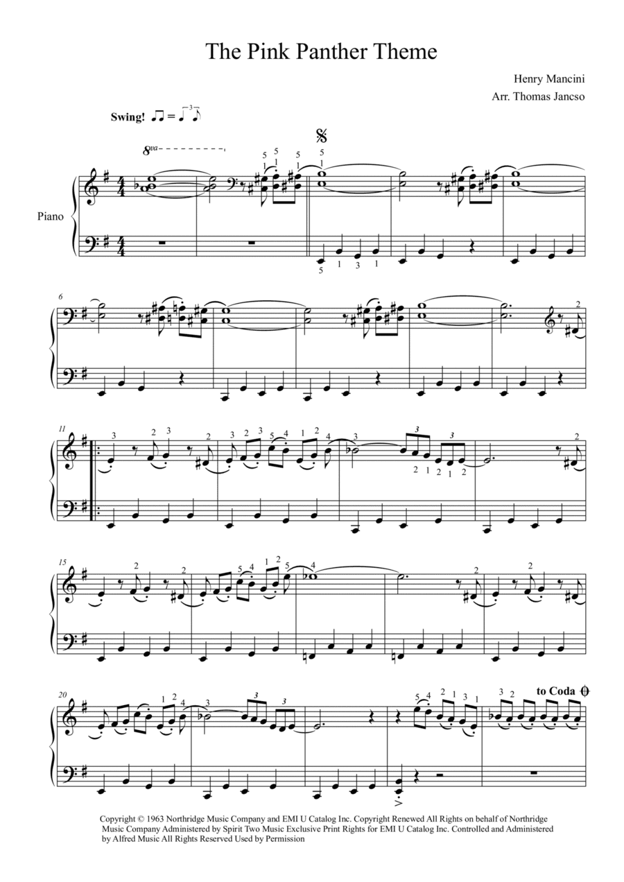 The Pink Panther (arr. Thomas Jancso)