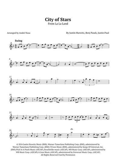 City Of Stars (arr. André Nusa)