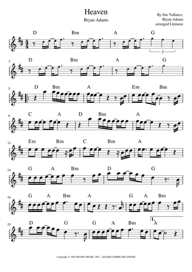 Heaven (arr. Lkmusic)