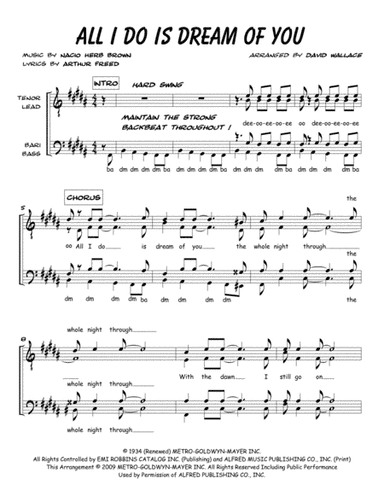 All I Do Is Dream Of You (arr. David Wallace)
