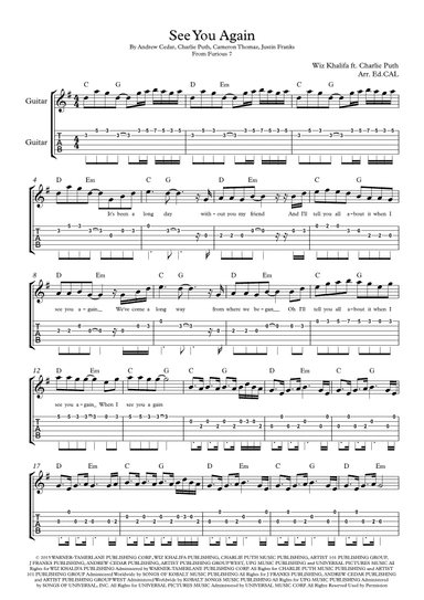 See You Again (arr. Arr. Ed.CAL)