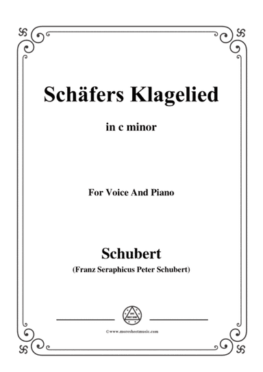 Schubert-Schäfers Klagelied,in c minor,Op.3,No.1,for Voice and Piano (arr. MSM)