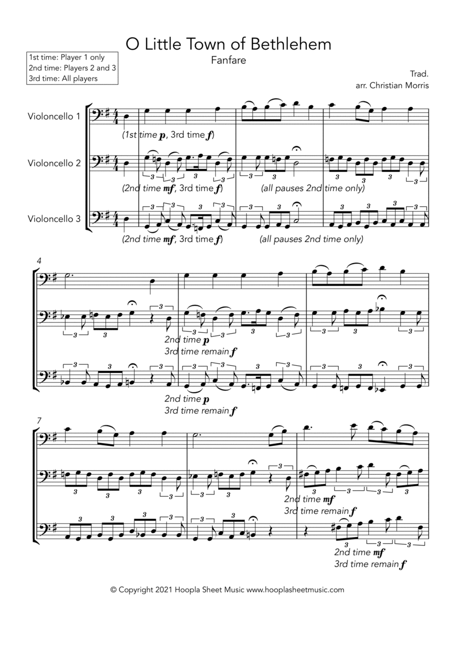 O Little Town of Bethlehem Fanfare (arr. Hoopla Sheet Music)