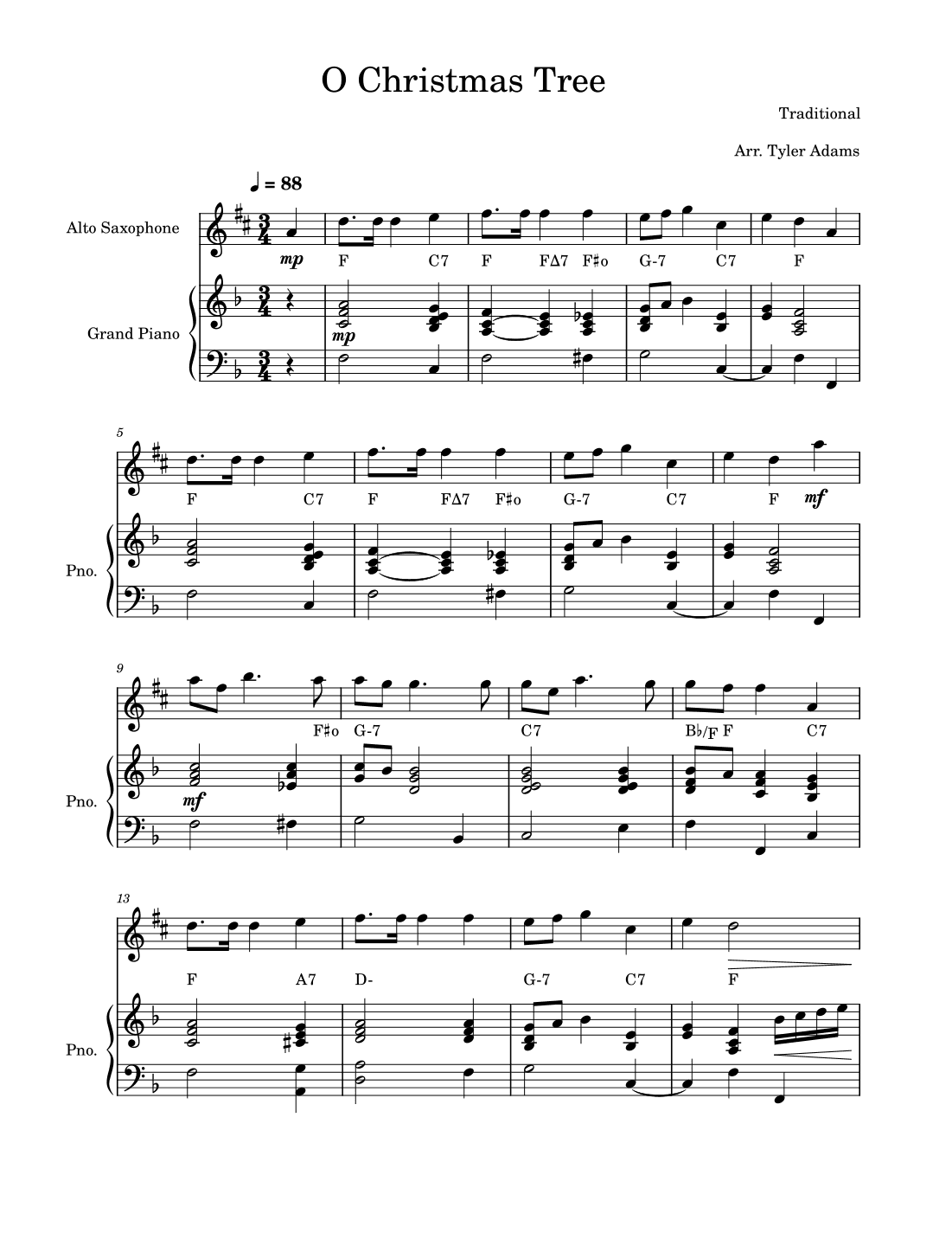 O Christmas Tree (Alto Sax Solo with Piano) (arr. Tyler Adams)