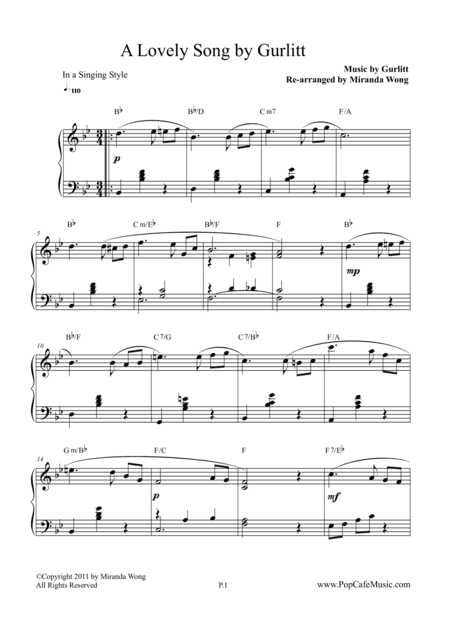 A Lovely Song (Op.172, No.1) - Wedding Piano Music (arr. Miranda Wong)