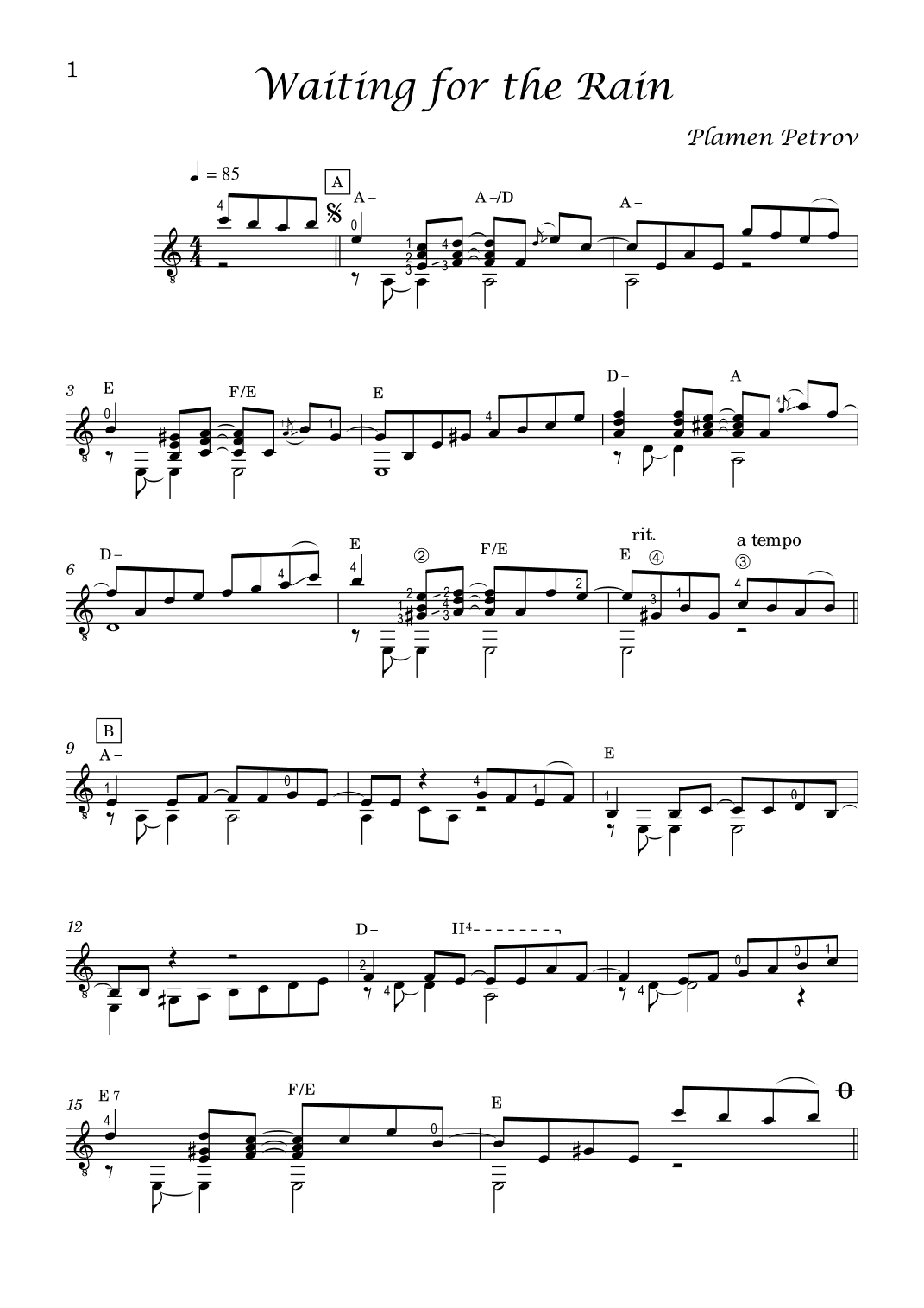 Waiting For The Rain