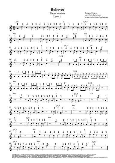 Believer (arr. Pedro Lutterbach)