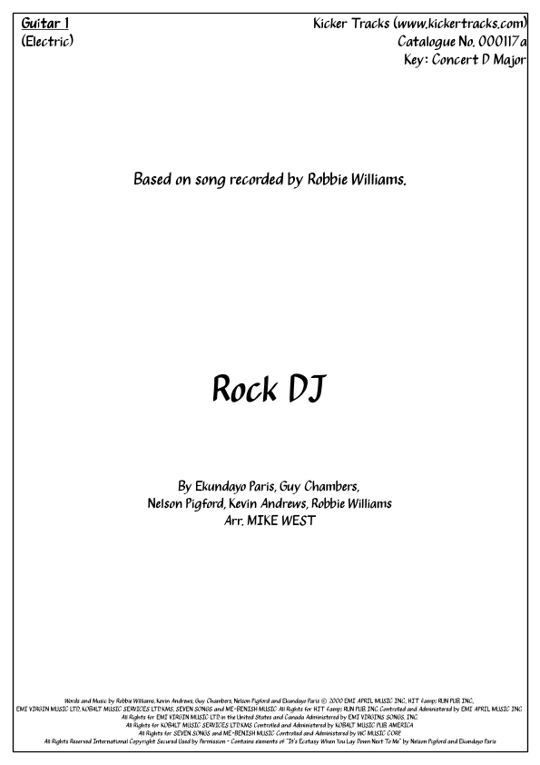 Rock Dj (arr. Michael Storeton-West)